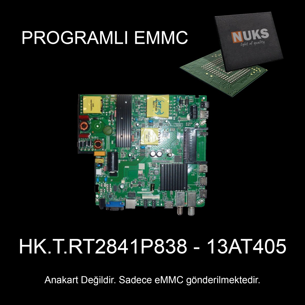 SUNNY, 13AT405, HK.T.RT2841P838, Main Board, Onarımı  AX49FIL27/0216 & HL49FAL27/0216 & SN49FAL27/0216, PROGRAM YÜKLÜ EMMC