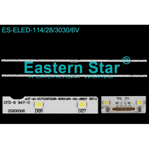 ES-ELED-114, ES-ELED-329/6V, SAMSUNG, UE43NU7100, UE43NU7400, UE43RU7090, UE43RU7100, UE43RU7400, TV LED BAR, AOT_43_NU7100, TV LED BAR