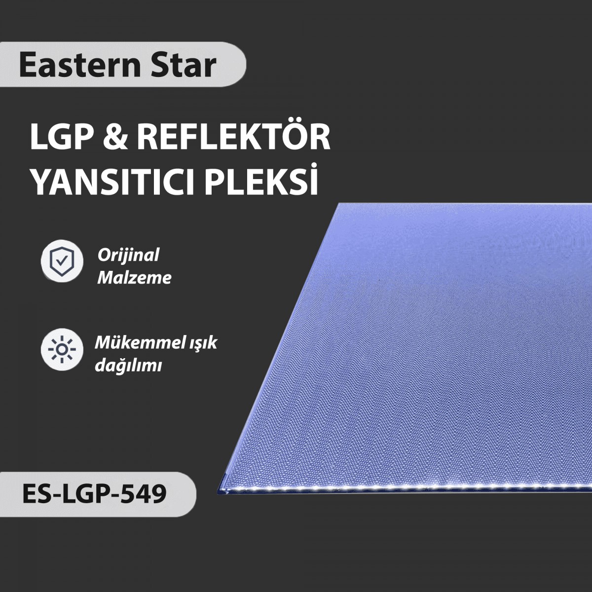 ES-LGP-549, UE65JS9000TLGP, REFLEKTÖR, YANSITICI, LGP, PLEKSİ (kargo ile gönderim yapılmamaktadır.)